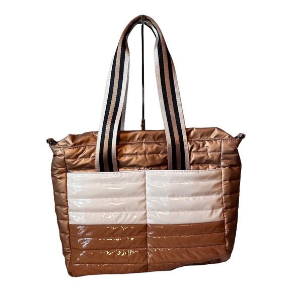 Think Royln Colorblock Gold Tote & Crossbody Bundle - Picture 5 of 10